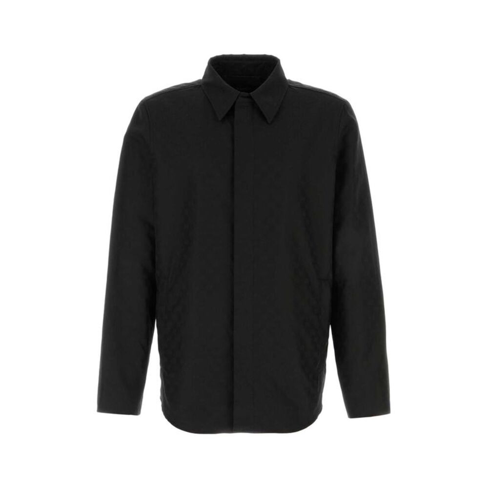 Gucci Men Black Gg Cotton Shirt